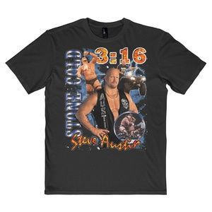 Vintage Style Black Stone Cold Steve Austin Tee